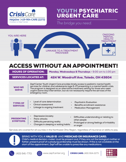 Youth Psychiatric Urgent Care Celebrates 1st Anniversary - Zepf Center